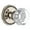 Polished Nickel, variant on Grandeur Chambord Crystal Door Knob with Soleil Rosette