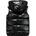 thumbnail image 5 of YOUI-GIFTS Kids Winter Down Vest Hooded Vest Zip Windproof Padded Vest Jacket With Pockets, 5 of 6
