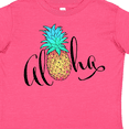 thumbnail image 4 of Inktastic Aloha- in cursive with pineapple rainbow colors Boys or Girls Toddler T-Shirt, 4 of 5