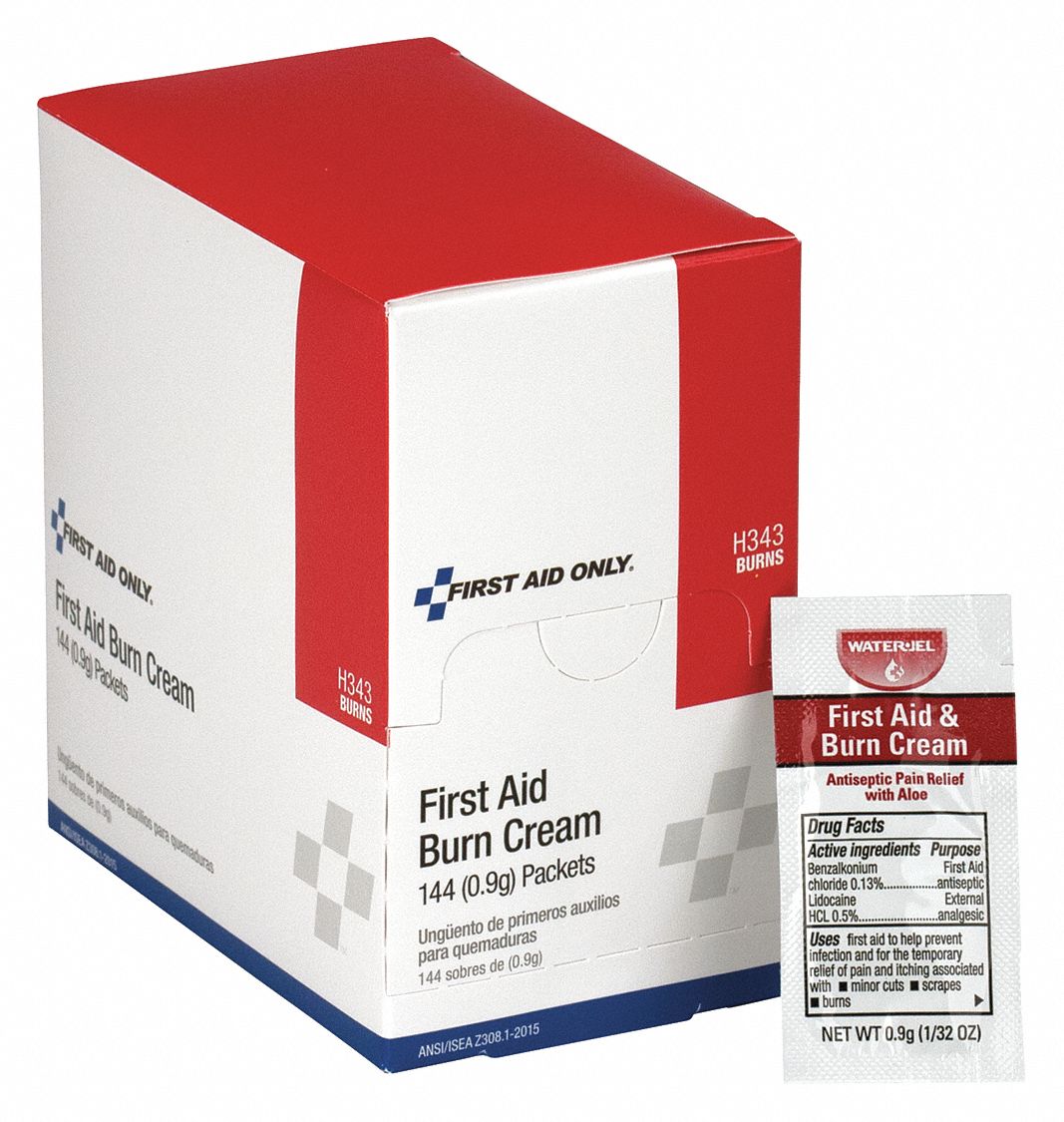 First Aid Only Burn Cream,PK144  H343