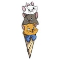 thumbnail image 2 of Junior's Aristocats Triple Scoop Kittens Graphic Tee White Small, 2 of 3