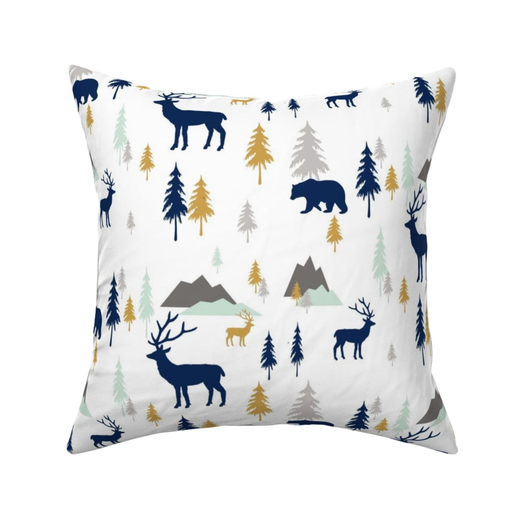 Rainbow Tree Festive Holiday Throw Pillow Cover w Optional Insert by Roostery 