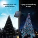 thumbnail image 3 of Nuevas 100 piezas de luces navideñas solares LED cadena de luces decoración navideña guirnalda de luces navideñas blancas, 3 of 5