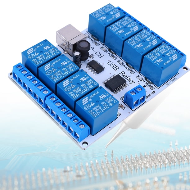 8 Channel USB Relay Control Switch USB Control Relay Module for Smart Home