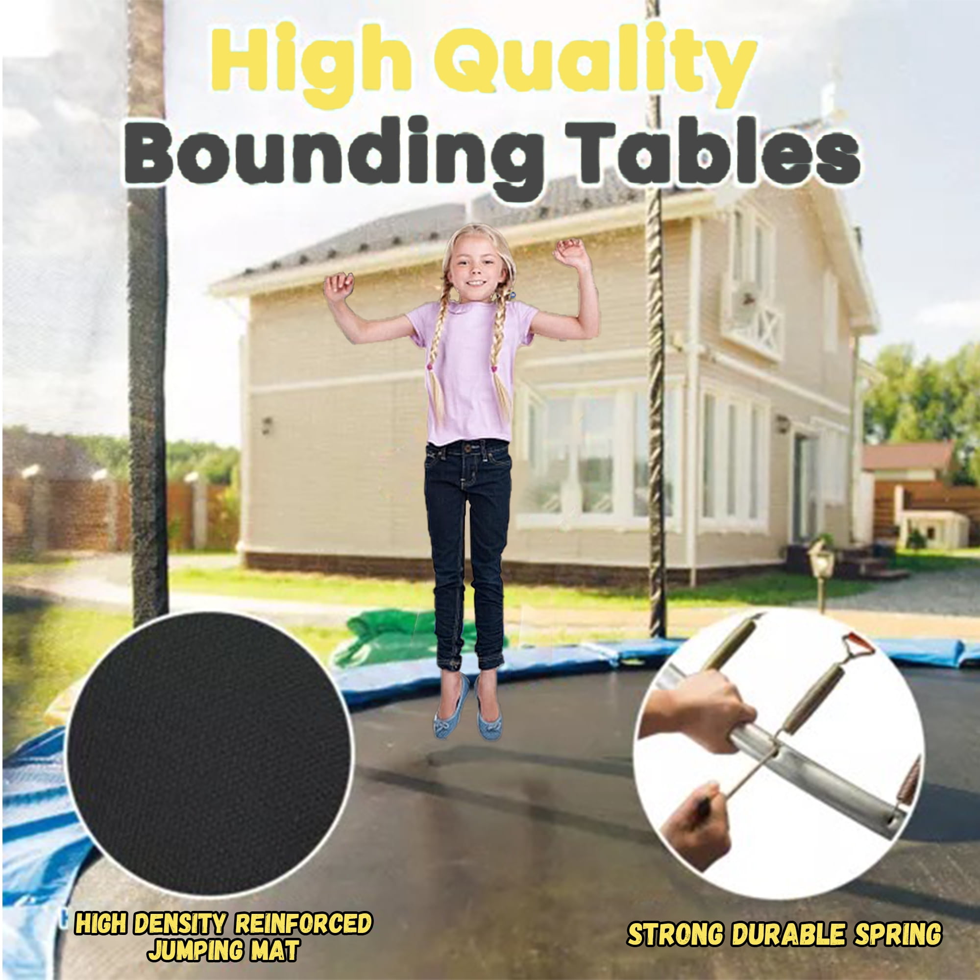Shengchao Trade 12FT Trampoline with Safety Enclosure Net, ASTM Approval, and Basketball Hoop