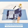 thumbnail image 5 of Ckdifva Wolves Space Pencil Pouch 3 Ring Zipper Pencil Case Binder Pockets Clear Top Cosmetic Bag 2 Pack, 5 of 6