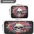 thumbnail image 3 of GZHJMY Skull Flower Kitchen Rug Set of 2 Non Slip Washable Cushioned Anti-Fatigue Kitchen Mat Comfort Standing Floor Mat for Kitchen Washroom Bedroom Carpet Runner, 3 of 7