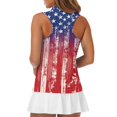 thumbnail image 5 of HUIACONG Vintage American Flag Women's Sleeveless Golf Shirts, Breathable Sleeveless Shirts Durable Quick Dry Sport Tank Top Half Zip, 5 of 7