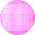 thumbnail image 1 of Ahgly Company Indoor Round Oriental Purple Traditional Area Rugs, 8' Round, 1 of 4