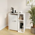 thumbnail image 2 of Flash Furniture Mini Fridge Bookshelf Storage Station Organizer with Cubbies in White, 2 of 10