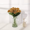 thumbnail image 4 of Burgundy Roses Artificial Flower, 12Pcs Realistic Long Single Stem Fake Silk Red Roses Bouquet for Party Home Wedding Centerpiece Hotel Office Halloween Decor, 4 of 5