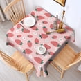 thumbnail image 2 of Strawberry Plants Fruit Flowe Square Tablecloth,Waterproof Square Table Cover,Wipeable Spillproof Washable Table Cover for Home Kitchen Party Decor 52"x52"(132x132cm), 2 of 6