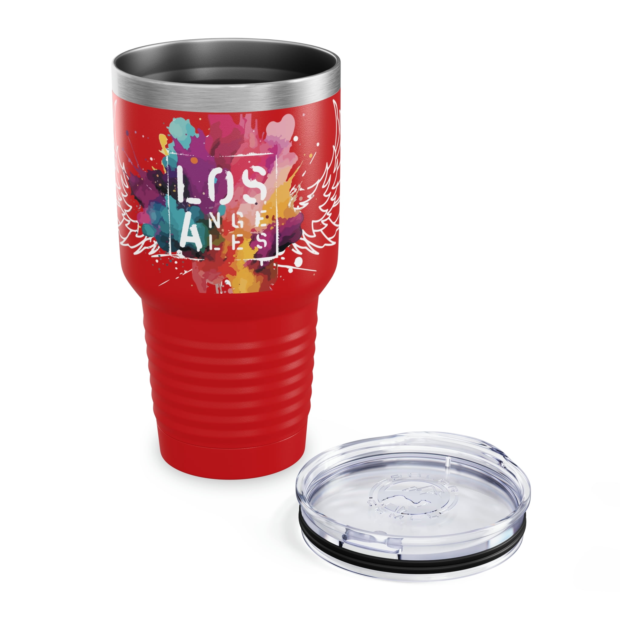 Los Angeles, LA Ringneck Tumbler, 30oz, travel mug, stainless steel