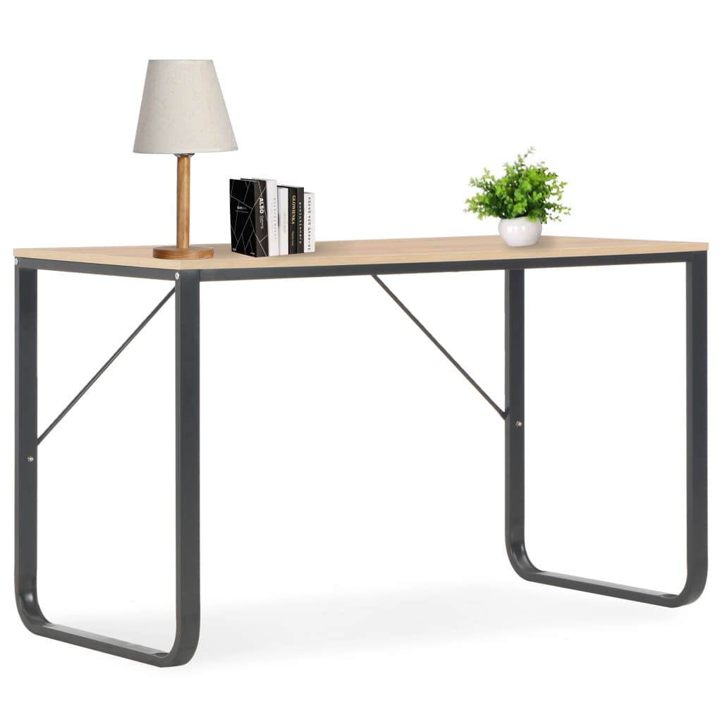 Kepooman Home Office Modern Computer Desk Dining Table, 47.2" x 23.6" x 28.7", Black & Oak Kepooman Home Office Modern Computer Desk Dining Table, 47.2" x 23.6" x 28.7", Black & Oak