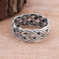 thumbnail image 3 of Ruanlalo Vintage Infinity Intertwined Cross Knot Finger Ring Women Band Party Jewelry Silver US 10, 3 of 6
