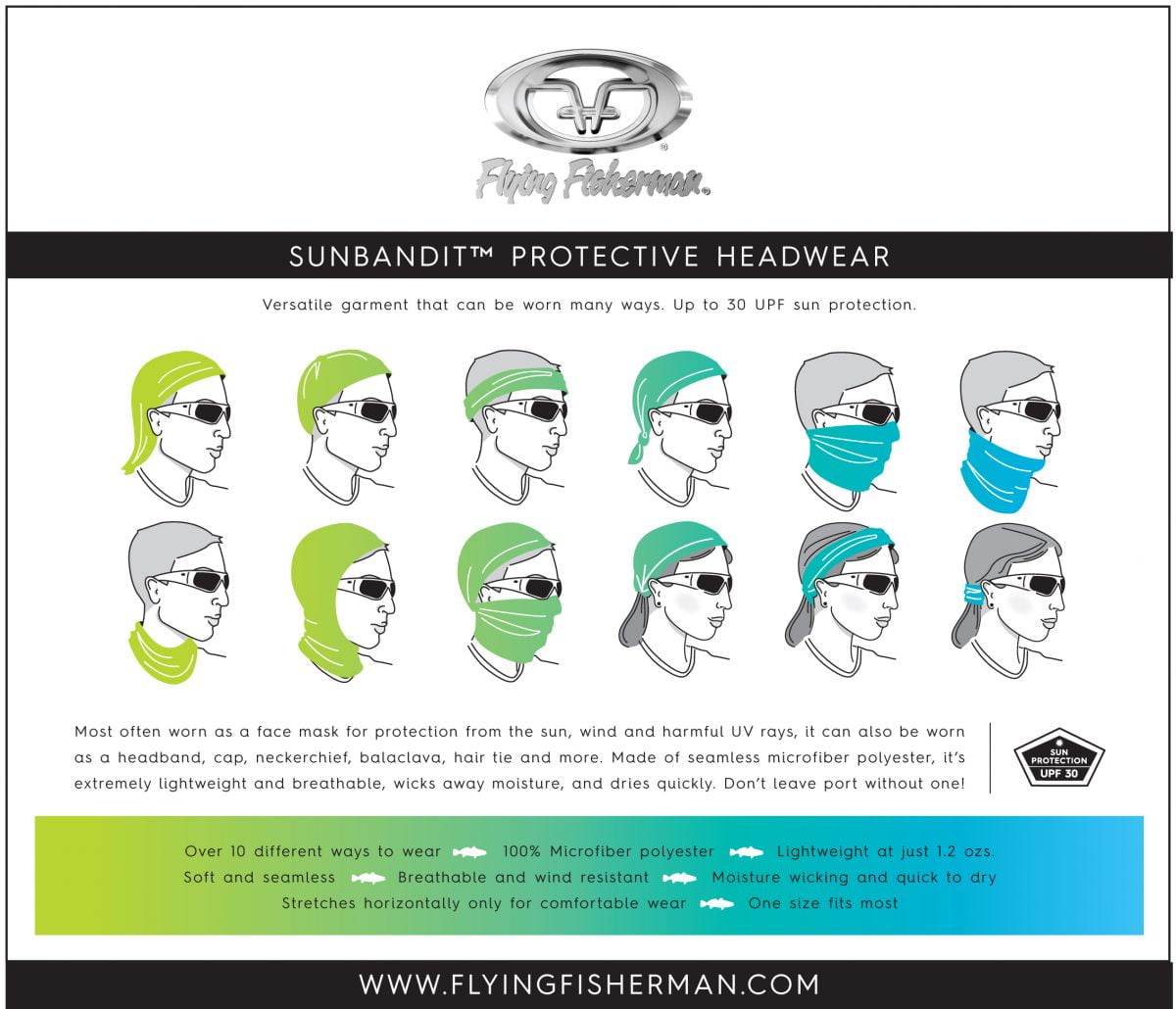 Flying Fisherman SunBandit Multifunctional Bandana - Tactical White