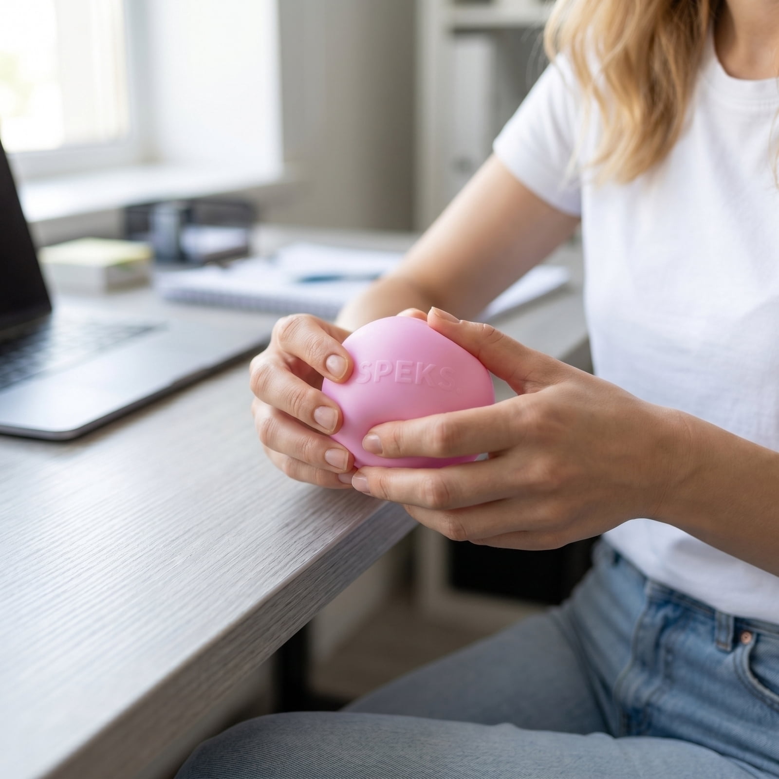 2026 Stress Relief Ball Smooth Tactile Squish Ball Comfortable Grip for Anxiety Relief and Mental Calmness Support Sky Blue