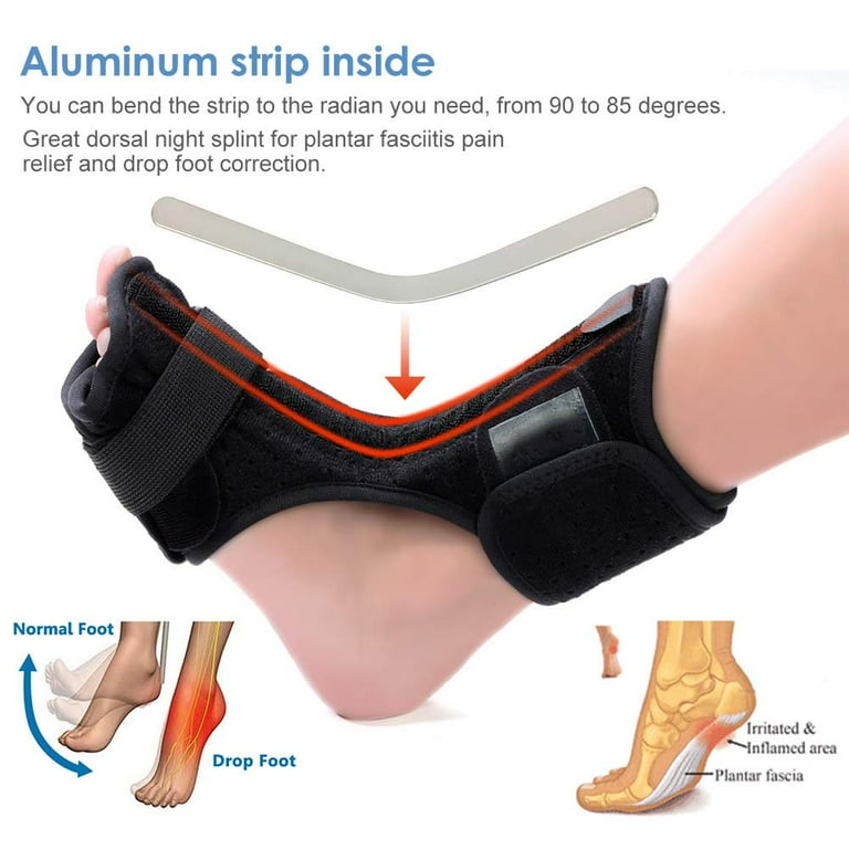 Buy Plantar Fasciitis Night Splint Drop Foot Orthotic Brace,Improved Dorsal Night  Splint for Effective Relief from Plantar Fasciitis, Achilles Tendonitis,  Heel and Ankle Pain with Hard Spiky Massage Ball Online at Low
