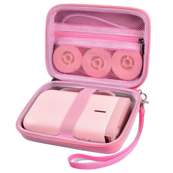 ALKOO Case Compatible with NIIMBOT D11 Label Printer/ Carrying Bag Storage Holder for Mini Smart Label Maker Label Printer Machine and Paper - Pink (Box Only)