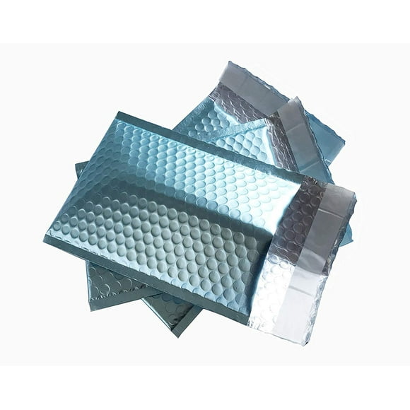 ProLine Matte Metallic Ice Blue Bubble Padded Mailers 8.5x12 Inch Self Seal Padded Envelopes (200)