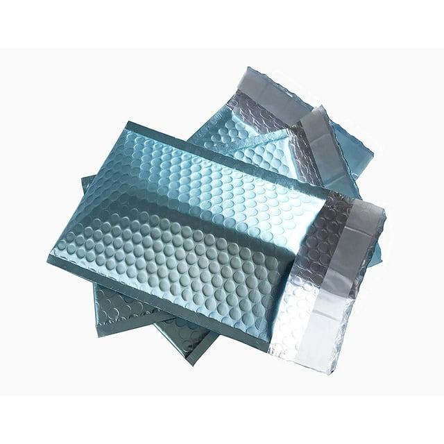ProLine Matte Metallic Ice Blue Bubble Padded Mailers 8.5x12 Inch Self Seal Padded Envelopes (200)