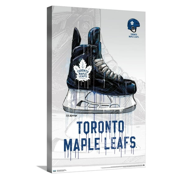 NHL Toronto Maple Leafs - Drip Skate 20 Canvas Wall Poster, 14.725" x 22.375"