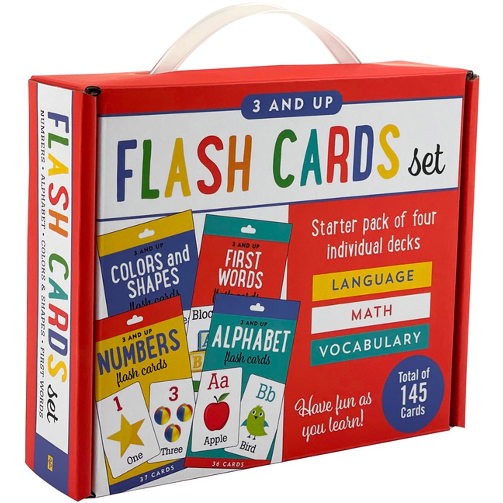 Flash Cards Set Alphabet, Colors & Shapes, First Words, and Numbers