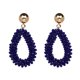 thumbnail image 1 of Moda mujer chica oreja Stud pendientes decoración joyería accesorio (azul), 1 of 3