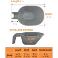 thumbnail image 3 of czcpp-3 Pack Dog Food Scoop Set, Cat Food Scoop, Plastic Pet Food Scoop Measure 1 Cup and 1/2 Cup, Fits Any Container Diameter Stuck-Proof, Multi Purpose For Dog, Puppy And Cat, 3 of 4