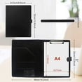 thumbnail image 5 of GraduationMall Business Magnetic Closure Padfolio Portfolio File Folder PU Leather for A4 Size Black, 5 of 6