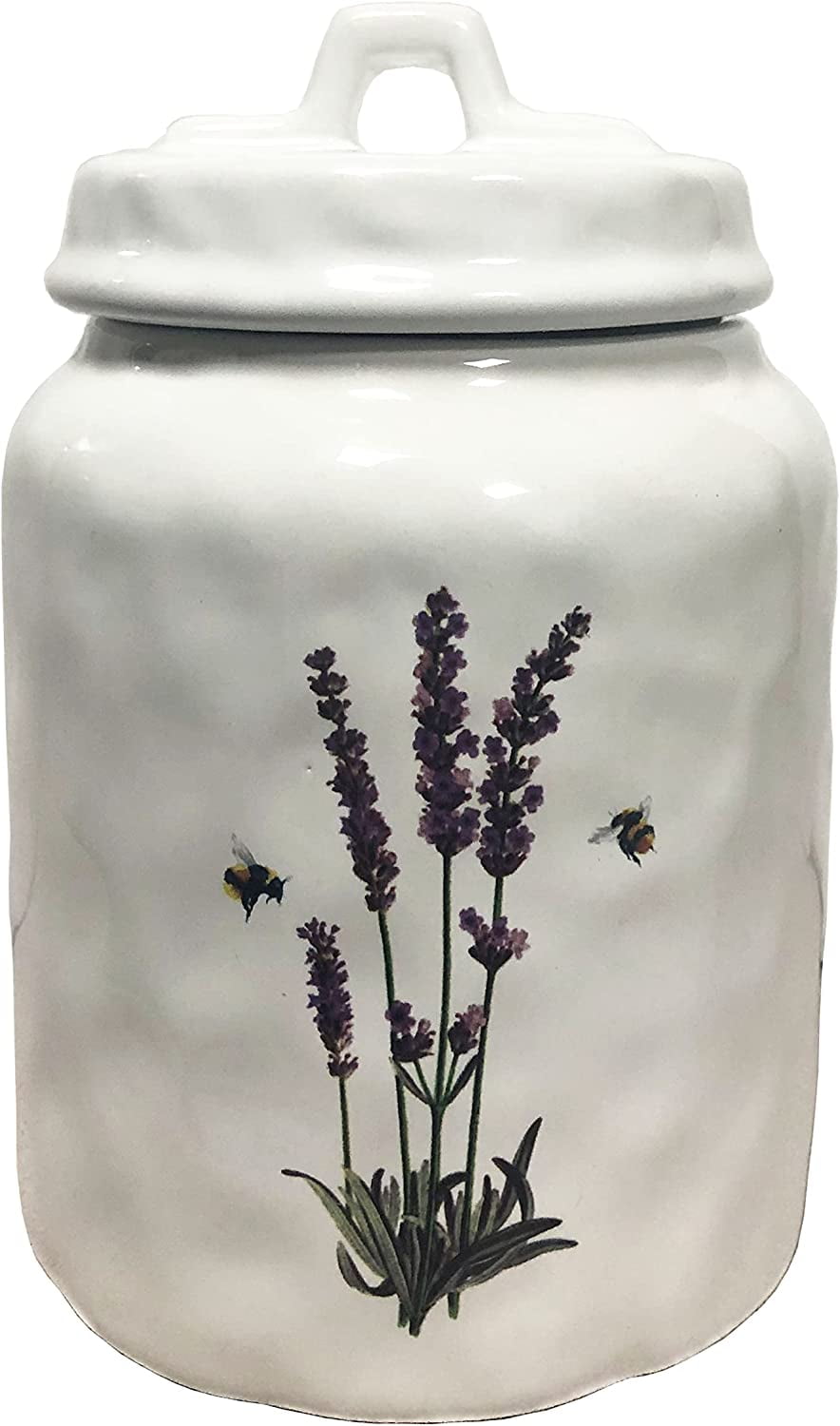 First of a Kind Stoneware Canisters with Bees Decorative Kitchen Canister Sets Ceramic