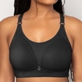 thumbnail image 3 of No Underwire Bra Womens Comfort Breathable Adjustable Strap Push Up Wireless Bras for Older Women (44, Black), 3 of 8