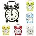 thumbnail image 5 of opvise Classic Home Cute Battery Operated Analog Mini Round Bedside Desk Alarm Clock Blue, 5 of 8