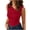 Red, variant on Qiopertar Women's Tank Tops Ruched V Neck Sleeveless Casual Basic Slim Fit Summer Fashion Comfy Workout Tops, Black L
