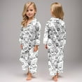 thumbnail image 2 of FYDUU Kids Colorable Pajama Set Boys And Girls Fashion Colorable Pajamas Kid DIY Hand Painted Homewear Set Long Sleeve Pants Pajama Sets Sleepwear for Teen Cozy Nightwear, 2 of 6