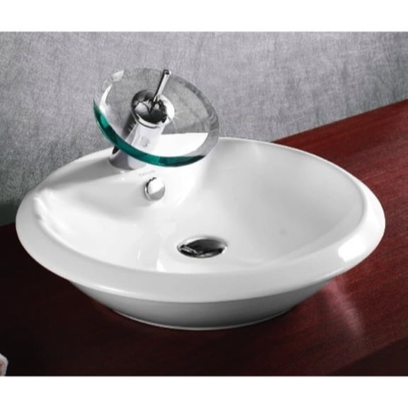 Nameeks Ca4140 Caracalla 20-1/11" Ceramic Vessel Bathroom Sink - White