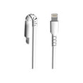 thumbnail image 2 of StarTech.com 3 ft(1m) Durable White USB-A to Lightning Cable, Heavy Duty Rugged Aramid Fiber USB Type A to Lightning Charger/Sync Power Cord, Apple MFi Certified iPad/iPhone 12 Pro Max - iPhone 7/8/11/11 Pro - Lightning cable - USB male straight to Lightning male straight - 3.3 ft - double shielded - white, 2 of 6