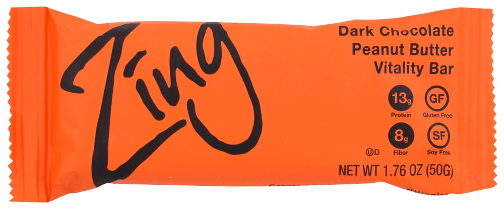 Zing Nutrition Bar, Dark Chocolate Peanut Butter, 1.76 Oz