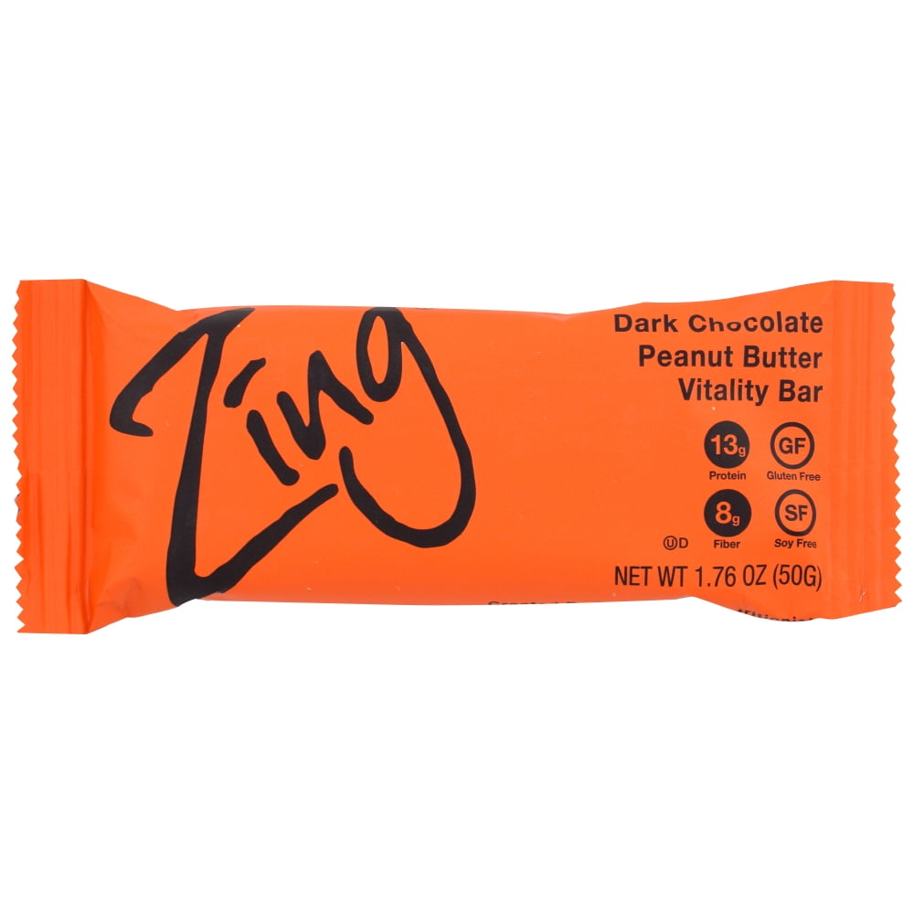 Zing Nutrition Bar, Dark Chocolate Peanut Butter, 1.76 Oz. Walmart