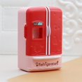 thumbnail image 2 of 1:18 Mini Simulation Mini Double Door Refrigerator Decoration Children Play House Toys,cherry Red, 2 of 5