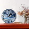 thumbnail image 2 of Eagle Flying in Blue Sky Silent Wall Clock 10" Non-Ticking Battery Clock, 2 of 7