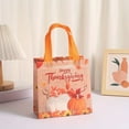 thumbnail image 6 of 6pcs Thanksgiving Non-woven Gift Bag Feel Autumn, Pumpkin Harvest Turkey Pattern, Reusable Tote Bag, Thank You Autumn Pumpkin Turkey Dwarf Shopping Bag, Thanksgiving Party Supplies, 6 of 10