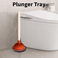 thumbnail image 6 of Tutuviw Plunger Tray White, Toilet Plunger Holder, Plunger Mat, Plunger Tray Air Drying Mat for Bathroom Plunger Accessories, Plunger Holder Catches Drips & Dries Quickly - White, 2Pcs, 6 of 7