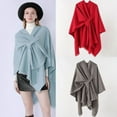 thumbnail image 4 of Women Shawl Wrap Poncho Warm Blanket for Office Outdoor Wedding, 4 of 21