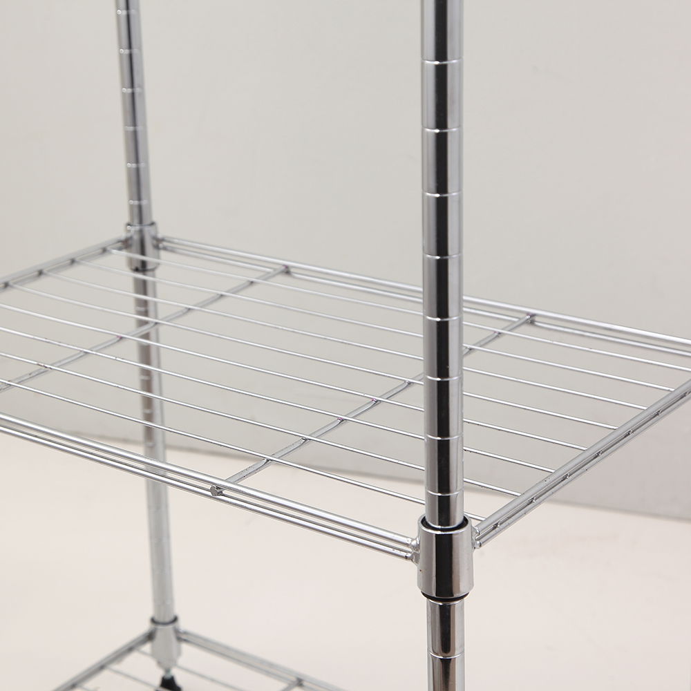 4 tier chorme wire shelving unit 12x18x39in