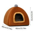 thumbnail image 4 of Winter Warm Cat Dog Tent Thickened Dogs Cat Beds for Indoor Cats Pet Tent Warm Outdoor Cat Enclosures Cat Cave Covered Cat Bed Fits Puppy Or Small Pet, 4 of 4