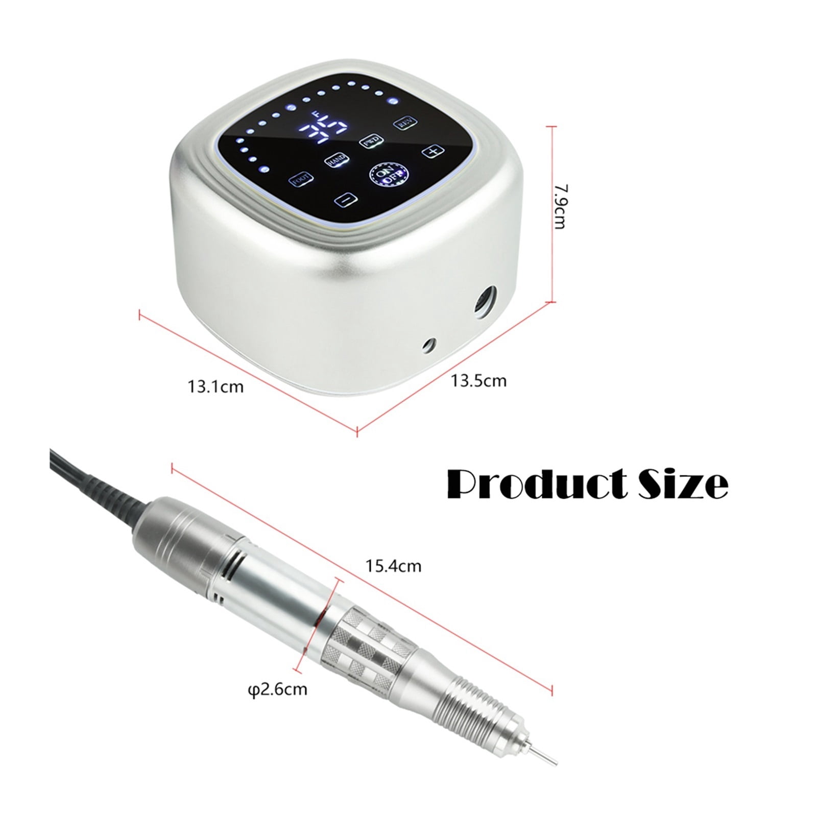 High Power Nail Drill, 35000 RPM Manicure Machine, Milling Cutter Pedicure, Electric Nail File, Professional Nail Art Tool ,Low Noise