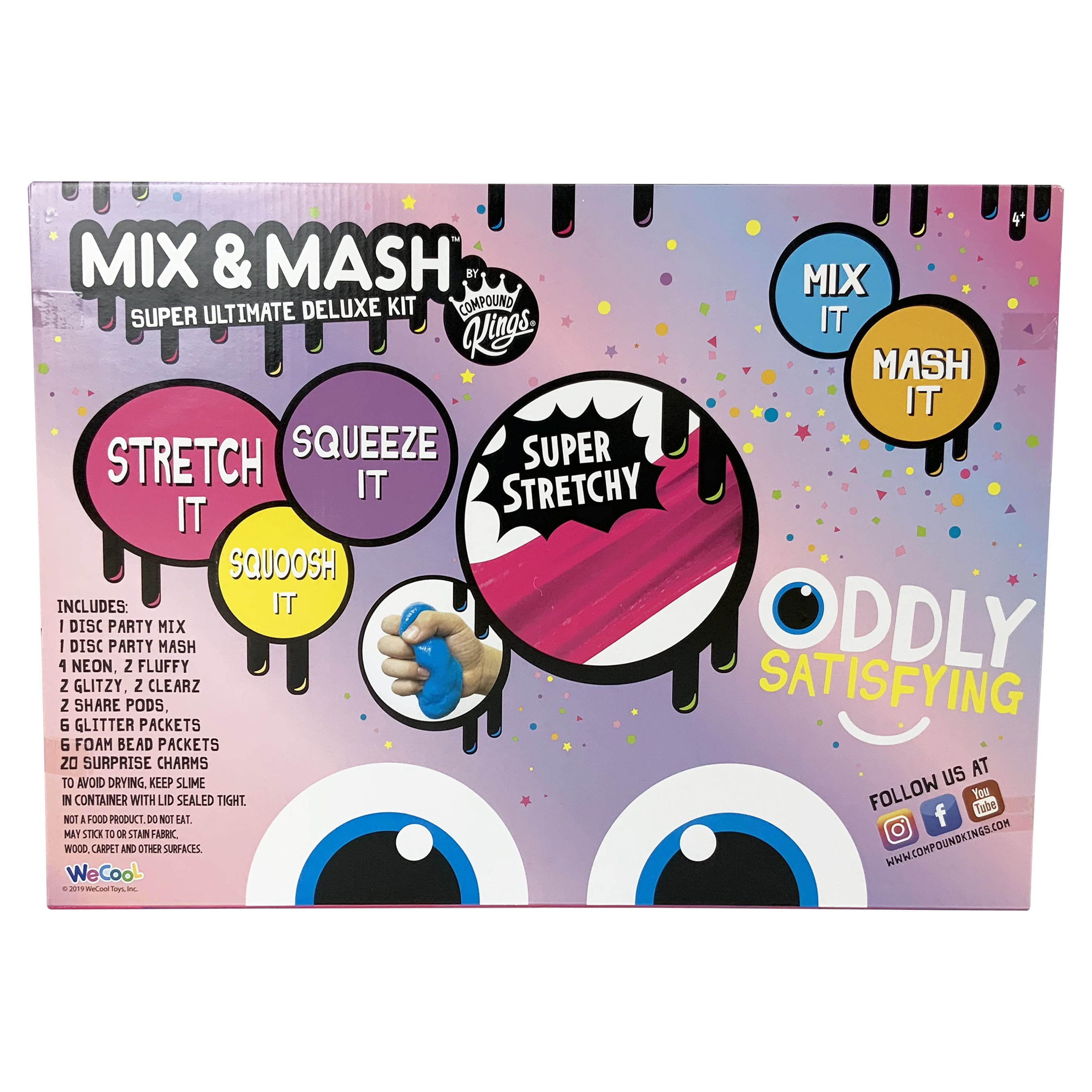 Compound Kings Mix & Mash Super Ultimate Deluxe Party Slime Kit! 8.8 oz and 8 Glitter mix-ins and more!