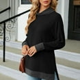 thumbnail image 7 of Women's Fall Long Sleeve Tops Mock Neck Basic T-Shirts Blouse Tunics Tops Casual Side Split Tshirt, 7 of 7