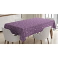 thumbnail image 1 of Floral Tablecloth, Purple Tone Monochrome Pattern with Meadow Lilac Flowers Repetition, Rectangle Satin Table Cover Accent for Dining Room and Kitchen, 60" X 84", Lilac and Pale Purple, by Ambesonne, 1 of 2